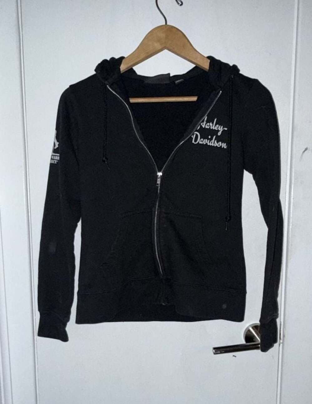 Harley-Davidson Wounded Warrior Project Women's Zip-Up Hoodie Black Size XS